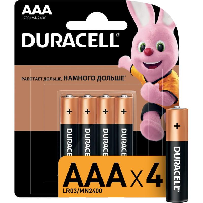  AAA ,  4 , Duracell,  :   Duracell, A/LR03 4 , (   ~ 10.5*44.5mm ) 

...