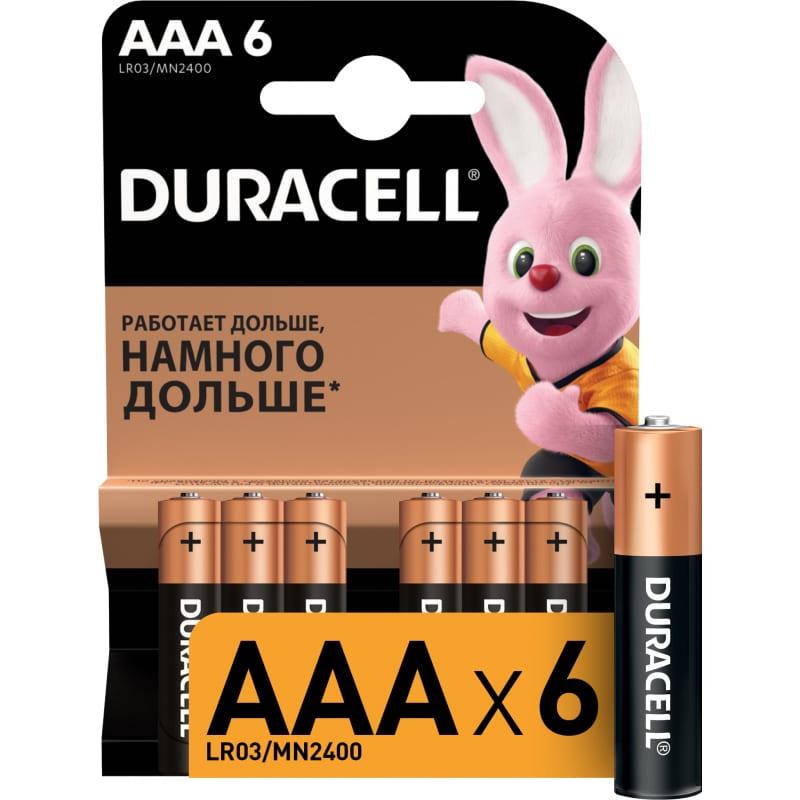  AAA ,  6 , Duracell,  :   Duracell, A/LR03 6 , (   ~ 10.5*44.5mm ) 

...