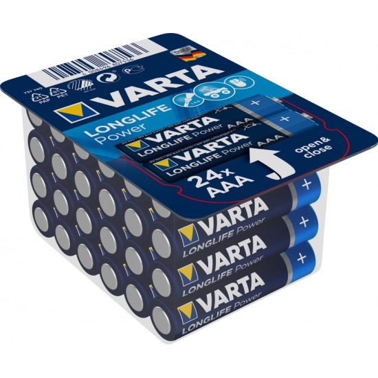  AAA , 24 , Varta Longlife Power,  :   A/LR03, (   ~ 10.5*44.5mm )  Varta Longlife ...