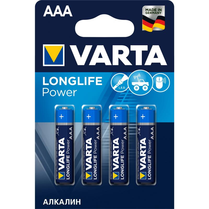  AAA ,  4 , Varta Longlife Power,  :   A/LR03, (   ~ 10.5*44.5mm )  Varta Longlife ...