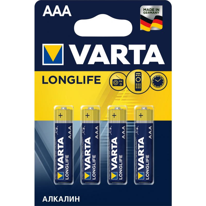  AAA ,  4 , Varta Longlife,  :   A/LR03, (   ~ 10.5*44.5mm )  Varta Longlife,  4,...