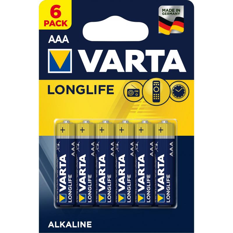  AAA ,  6 , Varta Longlife,  :   A/LR03, (   ~ 10.5*44.5mm )  Varta Longlife,  6,...