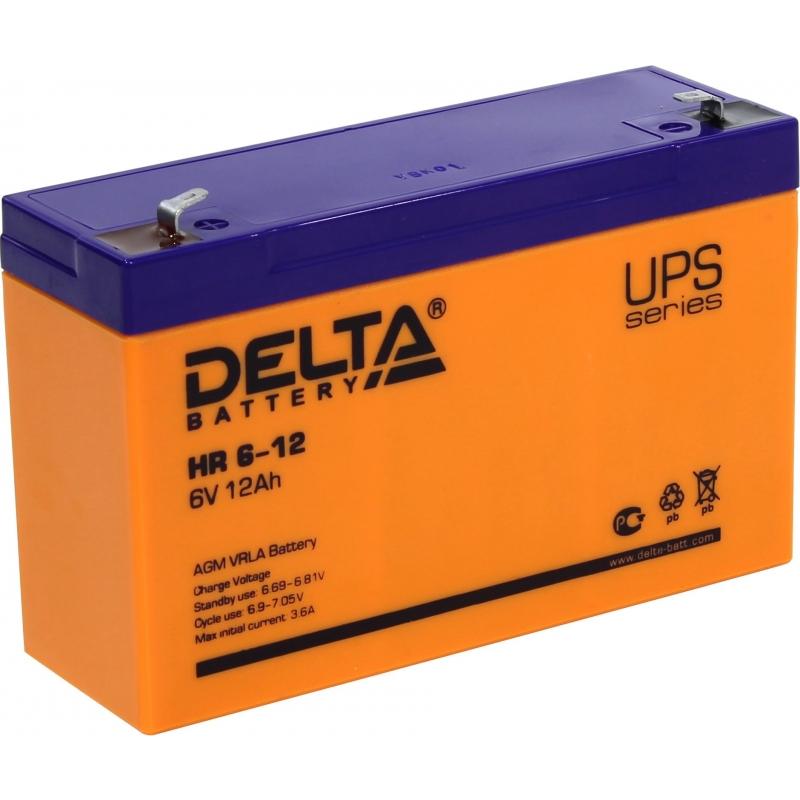 аккумулятор свинцово-кислотный гелевый  6V, 12Ah, [151x50x94] необслуживаемый, Delta