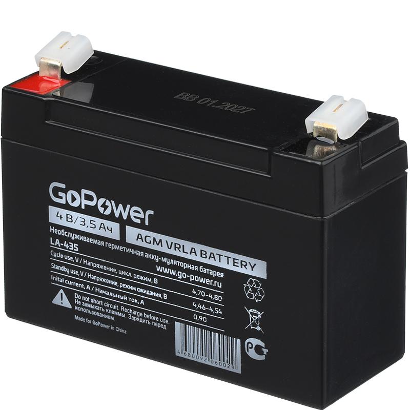  -   4V,  3.5Ah, [35x90x60] , GoPower :  -  4V, 3.5Ah, ...