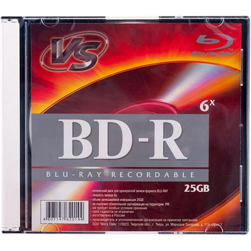   BD-R 25GB  6x,  1  slim box, VS