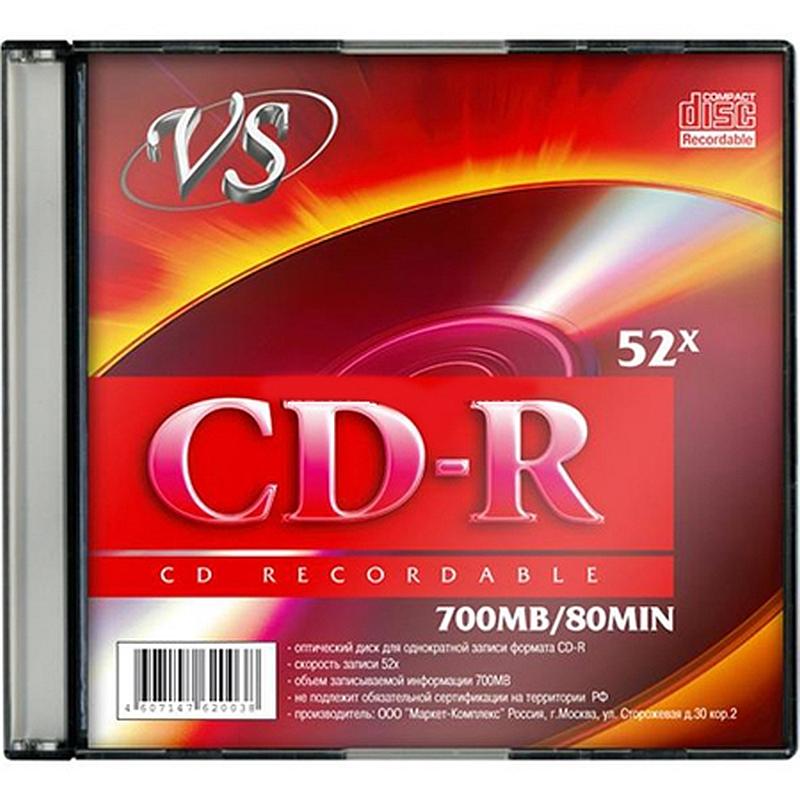  CD-R  700MB 52x,  1  slim box, VS
