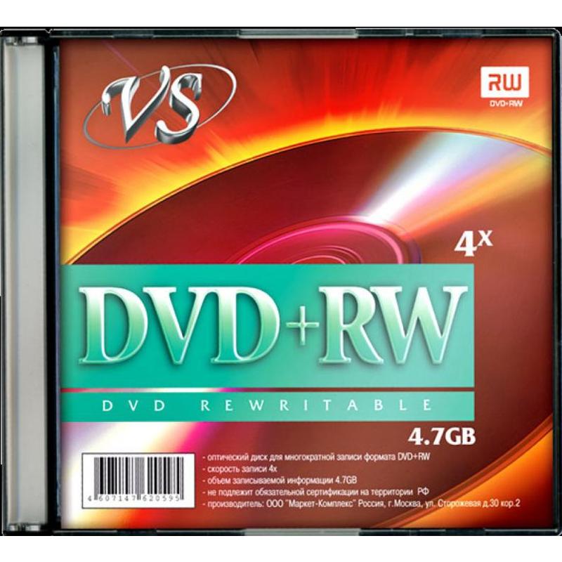   DVD+RW 4.7GB  4x,  1  slim box, VS :  DVD+RW 4.7GB  4x,  1  slim box, VS...