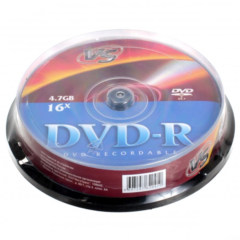   DVD-R 4.7GB 16x, 10  cake box, VS