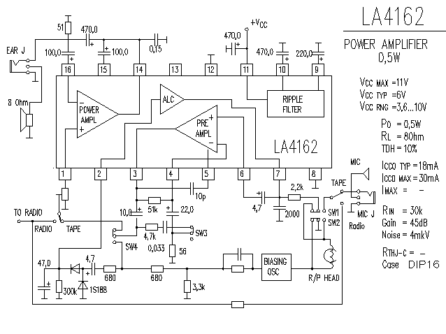 La4160 схема включения