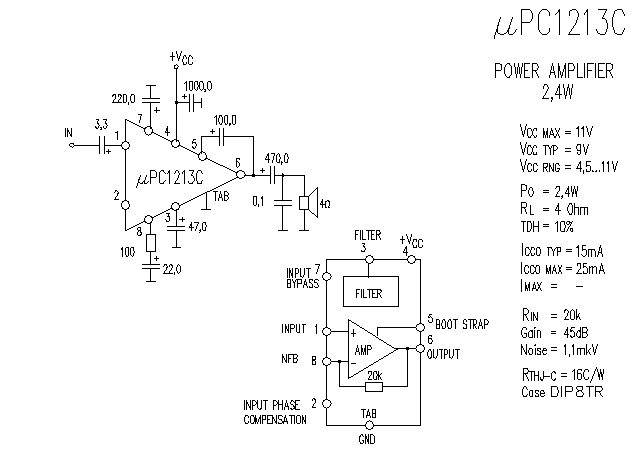 Upc1342v усилитель схема